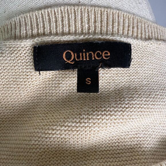 Quince Women's Dolman Sleeve Cream Sweater Organic Cotton & Cashmere Size Small - Picture 3 of 11